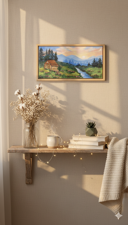 Painting - A peaceful village