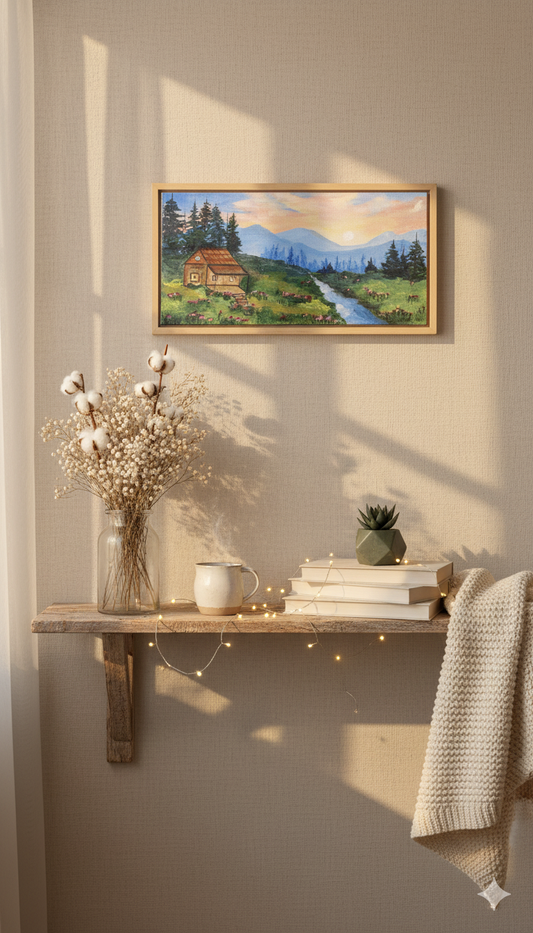 Painting - A peaceful village