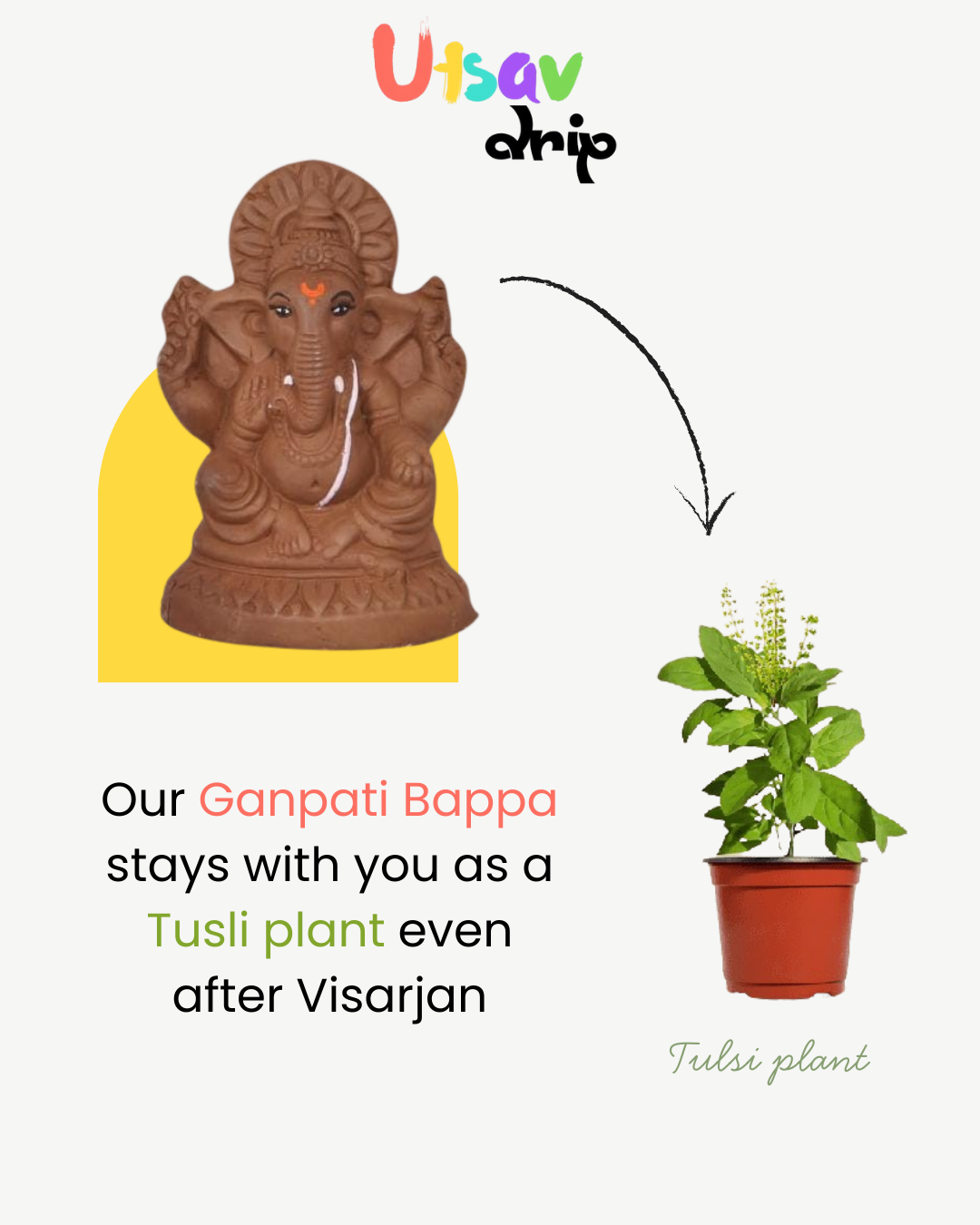 Eco-friendly Plantable Ganesh Idol