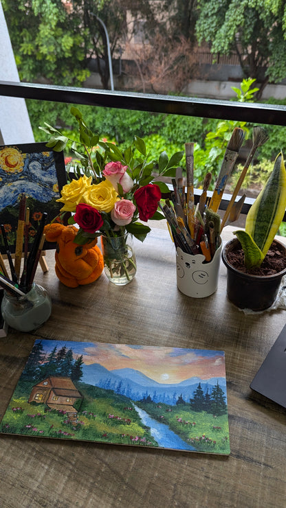 Painting - A peaceful village